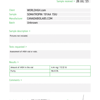 Somatropin 191aa (150 IU kit) (USA DOMESTIC)